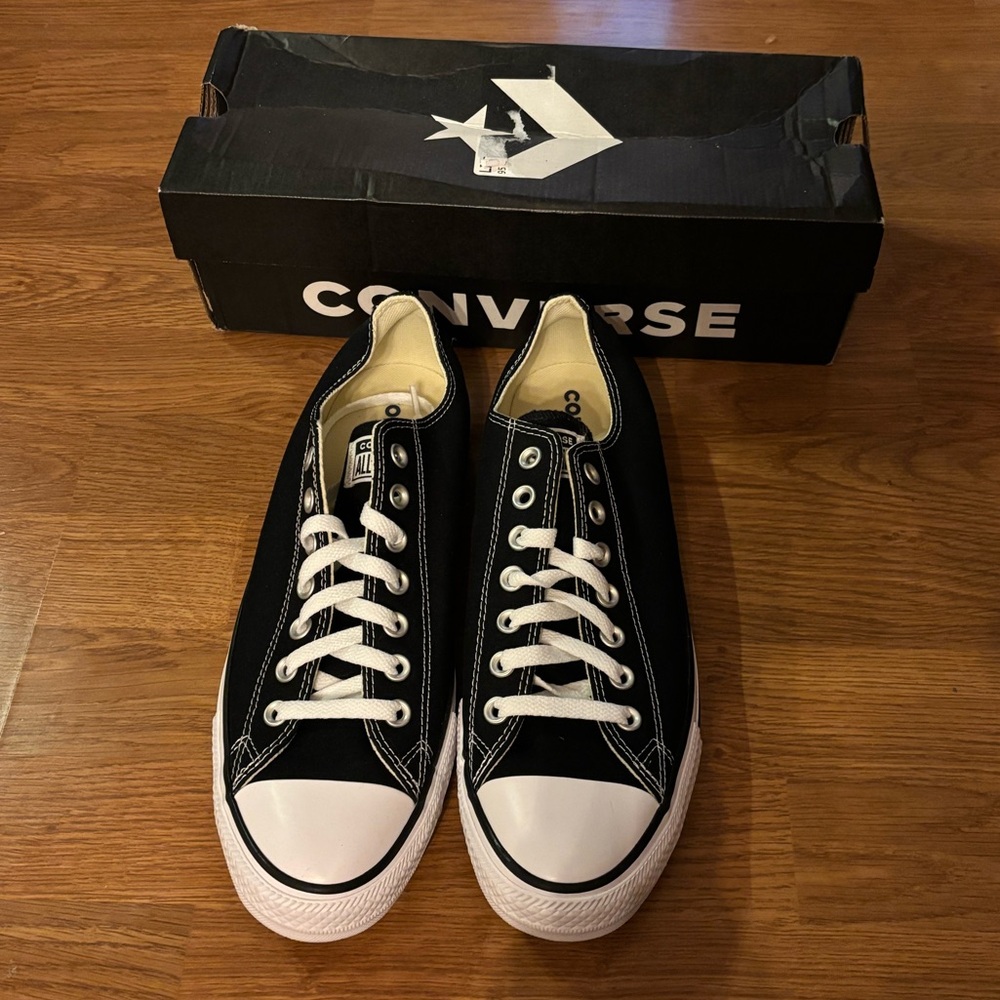 NEW Converse Chuck Taylor All Star Ox Black White Sneaker M9166C Sz 9.5